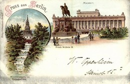 T2/T3 1898 Berlin, Museum, Friedr. Wilhelm III, Wasserturtz Im Victoria Park. Verlag G. Hendelsohn Art Nouveau, Litho (E - Ohne Zuordnung