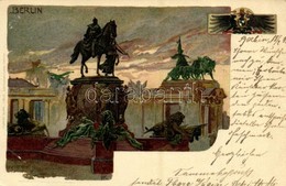 T2/T3 1899 Berlin, Brandenburger Thor / Gate, Coat Of Arms. Velten's Künstlerpostkarte No. 161. Litho (EK) - Ohne Zuordnung