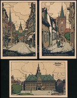 ** Emden - 3 Pre-1945 Unused Litho Art Postcards - Unclassified