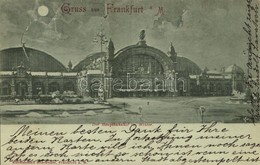 T4 1898 Frankfurt Am Main, Der Hauptbahnhof Im Winter / Railway Station In Winter. Kunstanstalt Rosenblatt (b) - Unclassified