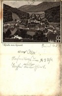 T2/T3 1890 (Vorläufer!!!) Grund. Litho (worn Corners) - Ohne Zuordnung