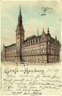 T2 1900 Hamburg, Rathaus / Town Hall. W. Hagelberg D.R.G.M. 88077. Emb. Hold To Light Litho - Ohne Zuordnung