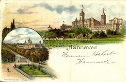 T2/T3 1898 Hannover, Technische Hochschule, Herrenhauser-Allee / Technical University, Alley. Kunstanstalt J. Miesler 18 - Ohne Zuordnung