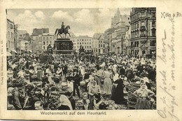 T1/T2 1902 Köln, Cologne; Wochenmarkt Auf Dem Heumarkt / Market - Unclassified