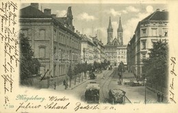 T2 1898 Magdeburg, Wilhelmstrasse Mit Ulrichskirche / Street View, Tram, Church - Ohne Zuordnung