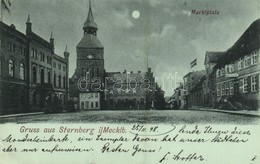 T2/T3 1898 Sternberg (Mecklenburg-Vorpommern), Marktplatz, Gasthof / Marketplace, Inn (EK) - Ohne Zuordnung