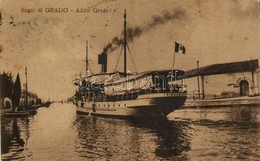 T2/T3 Grado, Bagni, Addio Grado! / Beach, SS Trieste, Steamship (EK) - Otros & Sin Clasificación