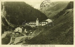 T1/T2 1930 Saint-Rhémy-en-Bosses, Valle Gran S. Bernardo / Mountain Pass - Otros & Sin Clasificación