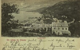 T2/T3 1898 Trieste, Trieszt, Trst; Barcola / General View, Railway Bridge (EB) - Otros & Sin Clasificación