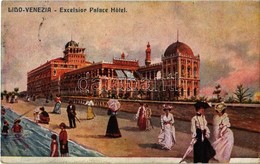 * T2/T3 1928 Venezia, Venice; Lido, Excelsior Palace Hotel / Beach, Hotel, Bathing People (EK) - Otros & Sin Clasificación