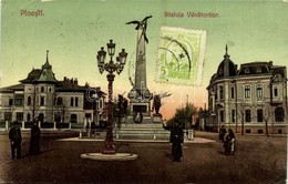 T2/T3 Ploiesti, Ploesti; Statuia Venatorilor / Statue. TCV Card  (EK) - Other & Unclassified