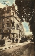 T2 1916 Lausanne, Rue Du Valentin Et Avenue Riant Mont, Epicerie De Riant Mont / Street, Grocery - Sonstige & Ohne Zuordnung