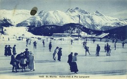 T2/T3 St. Moritz, Kulm-rink & Piz Languard / Rink, Ice Skaters, Mountain (fl) - Sonstige & Ohne Zuordnung