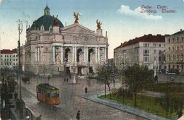 T2/T3 Lviv, Lwów, Lemberg; Theatre, Tram (EK) - Other & Unclassified