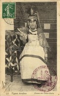 T2/T3 1911 Types Arabes, Femme Des Ouled-Nayls / Ouled Nail Woman, Algerian Folklore. TCV Card (small Tears) - Unclassified