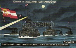 ** T2 Squadra In Evoluzione / Flottenmanöver / WWI Austro-Hungarian Navy, K.u.K. Kriegsmarine, Battleship Squadron In Ma - Ohne Zuordnung