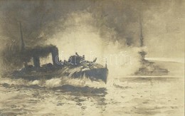 T2 Az Osztrák-Magyar Haditengerészet Torpedónaszádja / K.u.K. Kriegsmarine Torpedoboot Im Lichtkegel / WWI Austro-Hungar - Ohne Zuordnung