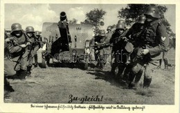 T2 Zu-gleich! / WWII German Military, Soldiers Pulling A Cannon. Franckh-Verlag Nr. 193. Zur Veröffentlichung Freigegebe - Ohne Zuordnung
