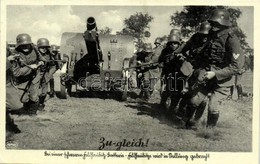 T2 Zu-gleich! / WWII German Military, Soldiers Pulling A Cannon. Franckh-Verlag Nr. 193. Zur Veröffentlichung Freigegebe - Sin Clasificación