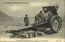 * T1/T2 1915 Guerre Europeenne, Obusier Schneider De 8' De Siege / WWI French Military, 203 Mm Schneider Howitzer - Unclassified