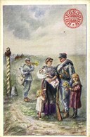 ** T2 Kriegsjahr 1914 / WWI Austro-Hungarian K.u.K. Military, Soldiers' Farewell, Artist Signed - Ohne Zuordnung