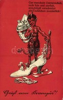 T2/T3 Grüss Vom Krampus / Krampus Greeting Art Postcard With High Heels  (EK) - Ohne Zuordnung