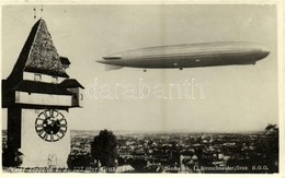 ** T1 Graf Zeppelin L.Z. 127 über Graz / Airship, Clock Tower - Unclassified