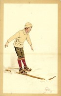 ** T1/T2 Winter Sport Art Postcard. Skiing. Vouga & Cie No. 26. Litho S: Pellegrini - Unclassified