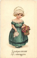 ** T2/T3 Name Day, Girl, Amag No. 2280. Litho  (EK) - Sin Clasificación