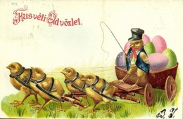 T2 1900 Húsvéti Üdvözlet! / Easter Greeting, Chicken, Litho - Unclassified