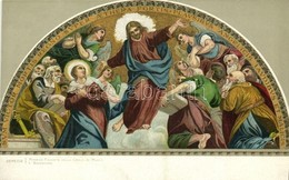 ** T1/T2 L'Ascensione, Mosaico Facciata Della Chiesa S. Marco, Venezia / The Ascension, Mosaic From The Facade Of St. Ma - Non Classés
