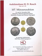 2018. 'Auktionhaus H.D. Rauch - 107. Münzenauktion' Elkelési Listával, újszerű állapotban. - Sin Clasificación