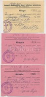 1941. 'Budapest-Magdolnavárosi Római Katholikus Egyházközség' 3db Kitöltött Nyugta, Bélyegzésekkel T:III - Unclassified