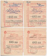 1952-1958. 4db Kitöltött Elismervény T:III - Unclassified