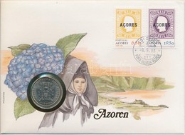 Azori-szigetek 1980. 25E, Felbélyegzett Borítékban, Bélyegzéssel, Német Nyelvű Leírással T:1 
Azores 1980. 25 Escudos In - Unclassified