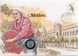 Moldova 1993. 1b Felbélyegzett Borítékban, Bélyegzéssel, Német Nyelvű Leírással T:1 
Moldova 1993. 1 Bani In Envelope Wi - Sin Clasificación