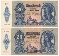 1941. 20P (2x) Sorszámkövetők T:II,III - Ohne Zuordnung