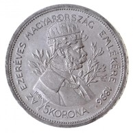 1896KB 5K Ag 'Az Ezeréves Magyarország Emlékére' 1967-ben Készült, U.P. Jelzéssel (24,25g/36mm) T:1-(eredetileg PP)  
Hu - Unclassified