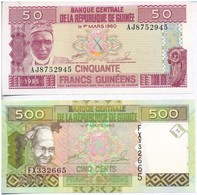 Guinea 1985. 50Fr + 2006. 500Fr T:I
Guinea 1985. 50 Francs + 2006. 500 Francs C:UNC
Krause 29.a, 39.a - Ohne Zuordnung