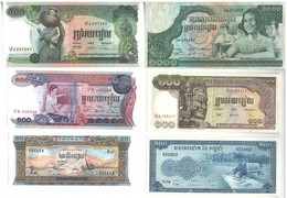 Kambodzsa 1972-1975. 1R-1000R (9xklf) T:I-,II,III Szép Papír
Cambodia 1972-1975. 1 Riel - 1000 Riels (9xdiff) C:AU,XF,F  - Unclassified
