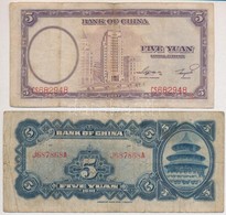 Kína 1937. 5Y + 1940. 5Y T:III,III-
China 1937. 5 Yuan + 1940. 5 Yuan C:F,VG - Sin Clasificación