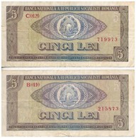 Románia 1966. 5L (2x) T:III 
Romania 1966. 5 Lei (2x) C:F - Unclassified