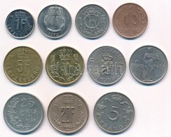 Luxemburg 1920-1990. 10c-20Fr (11xklf) T:1,2,2-
Luxembourg 1920-1990. 10 Centimes - 20 Francs (11xdiff) C:UNC,XF,VF - Ohne Zuordnung