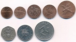 Man-sziget 1976-1982. 1/2p (2xklf) + 1p (2xklf) + 2p + 5p + 10p + 20p T:1-,2
Isle Of Man 1976-1982. 1/2 Penny (2xdiff) + - Unclassified