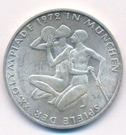 NSZK 1972J 10M Ag 'Müncheni Olimpia - Térdelő Atléták' T:1-,2 FRG 1972J 10 Mark Ag 'Munich Olympics - Athletes Kneeling' - Ohne Zuordnung