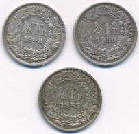 Svájc 1948-1953. 1/2Fr Ag (3xklf) T:2,2-
Switzerland 1948-1953. 1/2 Franc Ag (3xdiff) C:XF,VF - Ohne Zuordnung