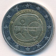 Szlovákia 2009. 2E Bimetál 'Gazdasági és Monetáris Unió 10. évfordulója' T:1- 
Slovakia 2009. 2 Euro Bi-Metallic '10 Yea - Ohne Zuordnung
