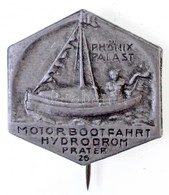 Ausztria ~1920. 'Phönixpalast - Motorbootfahrt Hydrodrom' Fém Jelvény, Hátoldalán Bécsi Gyártói Jelzéssel (26x26mm) T:2
 - Unclassified