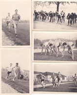 MILITARIA .Lot 5 Photos 9x13  : Militaires Au SPORT. Train De BADEN (1962) - Guerre, Militaire