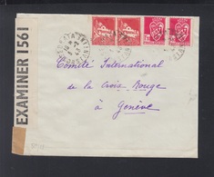 Algerie Lettre 1943 Pour La Croix Rouge Geneve Double Censure - Lettres & Documents